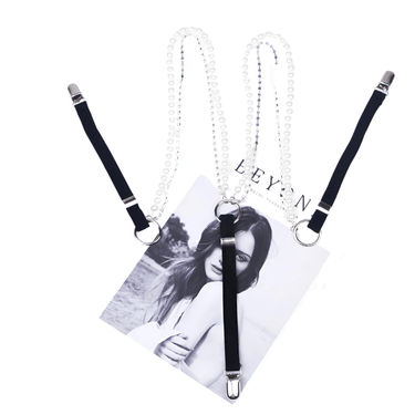 Pearl Rhinestone Suspenders For Women -, Suspenders , Drestiny , Australia, Black, Canada, Gender_Women, Suspenders, United Kingdom, United States, White , Drestiny , www.shopdrestiny.com